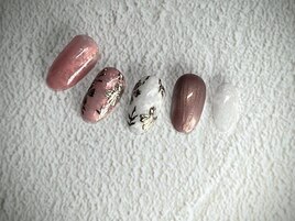 ミラーフラワーネイル