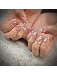 2026春ネイル【ガラスフレンチ】