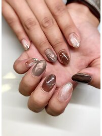 ニュアンスネイル ☆秋カラー