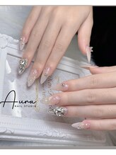 オーラネイル(Aura Nail)/うる艶ビジューネイル