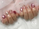 ピンクの華やかネイル♪