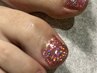 《Foot》ワンカラー/マグネット1度塗り/フラッシュネイル/フィルイン/新宿