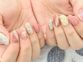 【森】シェル埋めつくしネイル