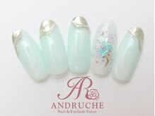 アンドルーチェ なんばパークス店(ANDRUCHE)/ミラーネイル/オーロラネイル
