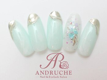 アンドルーチェ なんばパークス店(ANDRUCHE)/ミラーネイル/オーロラネイル