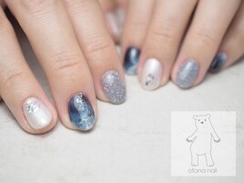 ネイビーラテニュアンスネイル