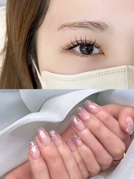 ネイル・アイメニューの同時施術が可能