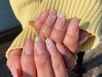 ネイルアンドリラクゼーション マーブル(MARBLE)/フラワー（持ち込み¥7,700）