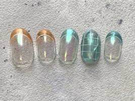 涼し気ミラーフレンチデザイン