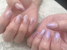 エムスラッシュ ネイル センター北店(M.SLASH)/マグネット×オーロラミラー