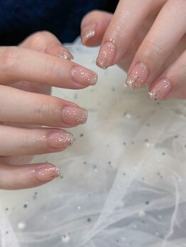 ちゅるんカラーにラメグラ