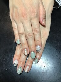 定額ネイル大理石風
