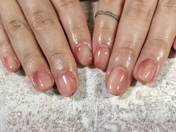 キキネイル 二子玉川(kikinail)/うるうる桃ネイル2021夏ネイル