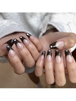 クララメイエキミュークス(CLALA Meieki μX)/フレンチ/ハートネイル