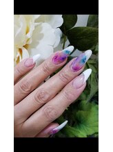 ネイルサロンシャネイル/水彩画風ネイル