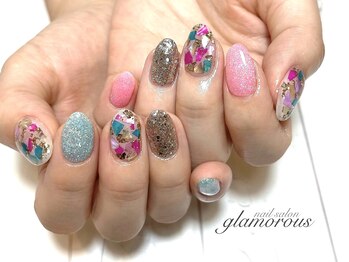 ネイルグラマラス 西新井店/《パラジェル》春シェルネイル