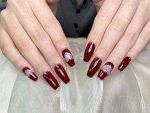 アヤメネイル/クリアハートネイル