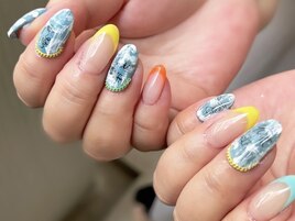 デニムフレンチネイル