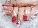 ハートいっぱいガーリーネイル♪