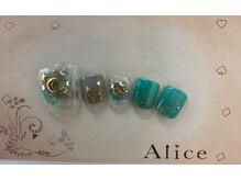 ネイルアンドアイラッシュ アリス(Alice)/フットデザイン　￥7500（税込）