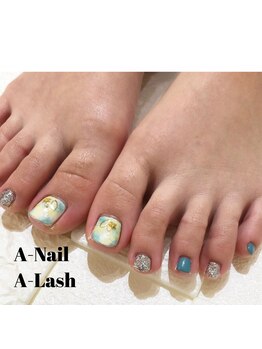 エーネイル エーラッシュ(A-NAIL A-LASH)/定額フットネイル【倉敷】