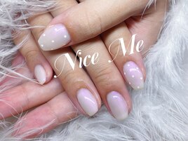 優しげパールオーロラネイル♪