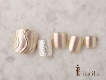 アイネイルズ 横浜EAST店(I-nails)/うねうねメタリックフットネイル