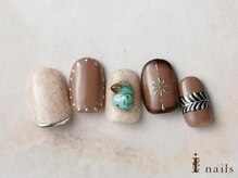 アイネイルズ 横浜EAST店(I-nails)/メタリックターコイズニュアンス