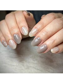 大人グレージュ×控えめ大理石*