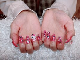 フラッシュ宝石ネイル