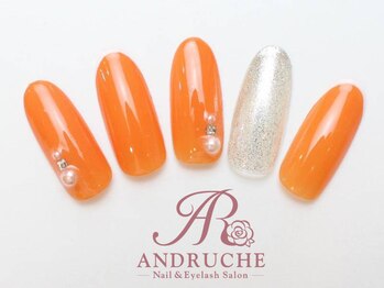 アンドルーチェ なんばパークス店(ANDRUCHE)/オレンジ×パール