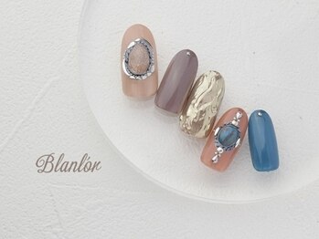 ネイルサロン ブランロール 白金店(Nail Salon Blanl'or)/手描き天然石風ニュアンスネイル