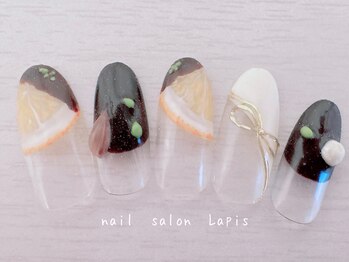 ラピス 自由が丘(Lapis)/オランジェットネイル×ナッツ