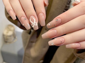 ネイルマジック 仙台一番町店(NAIL MAJIC)/手描きリボンネイル