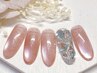 人気No3 【自爪】 定額プレミアムデザイン Hand Gel 平日¥6800/土日祝¥7300