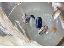 ネイルサロン アージュ(Nail Salon A jyu)/ネイビーツイードネイル