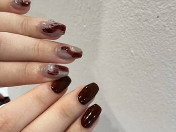ファンクションネイルズ 表参道 原宿(FUNCTION NAILS)/ボルドーネイル/ニュアンス