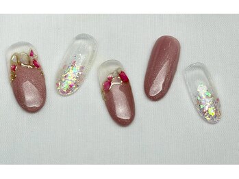 スピードネイル アンド アイ 宮交シティ店/#210【グラデ×マグネット】