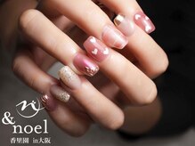 ノエル(Noel)/赤チェック×ハートネイル