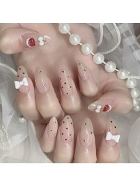 持ち込み　春ネイル　ハート