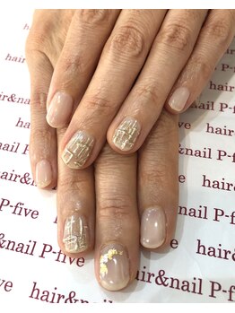 ヘアアンドネイル ピーファイブ(P-five)/ツイードネイルも今年はミラー！