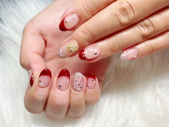 ジョアアンジェ 上本町店(joieange)/冬ネイル ツイード