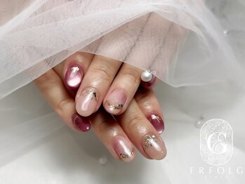 エアフォルクギンザ 横浜店(ERFOLG GINZA)/ピンクの華やかネイル♪