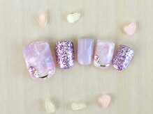 ネイルサロン ハース(Hearth)/華やかなフットジェルネイル☆