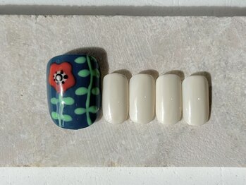 カラ ネイル 中津店(calla nail)/レトロなお花