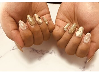 アーザ 吉祥寺(ASa)/オーロラ向日葵ネイル☆