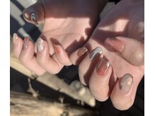 テントヘアー(tent hair)/濁色ニュアンスネイル