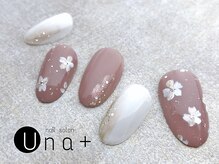 ネイルサロン ウナプラス(una+)/ニュアンスフラワー