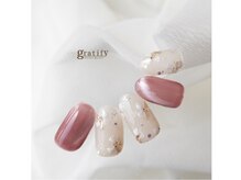 グラティフィー(gratify)/マグネット×ミラーお花ネイル