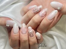 ペッシュ(peche)/ribbon × checkered